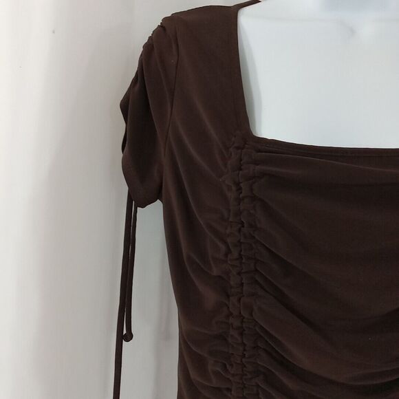 Sere Nade New York Shirt Women's Size Large Brown - Picture 3 of 10